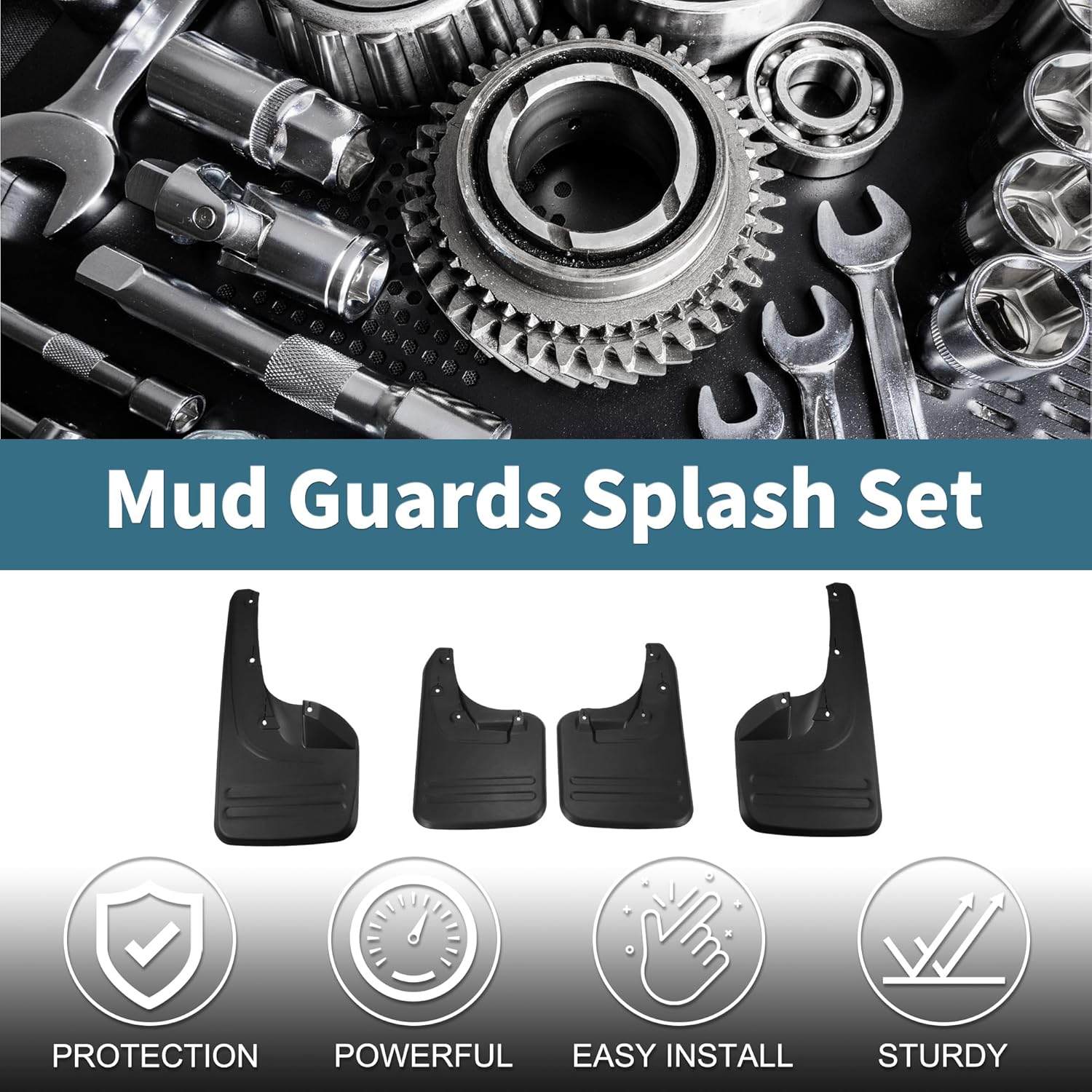 Mud Flaps Splash Guards for Toyota Hilux Vigo 4WD 2010-2014 Front & Rear Mud Guards W/Mount Accessories