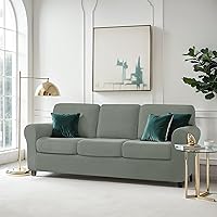 Vista 2 de CHUN YI - Funda elástica para sofá (7 piezas), funda para sofá de 3 plazas con tres respaldos y cojines separados con banda elástica, tela jacquard