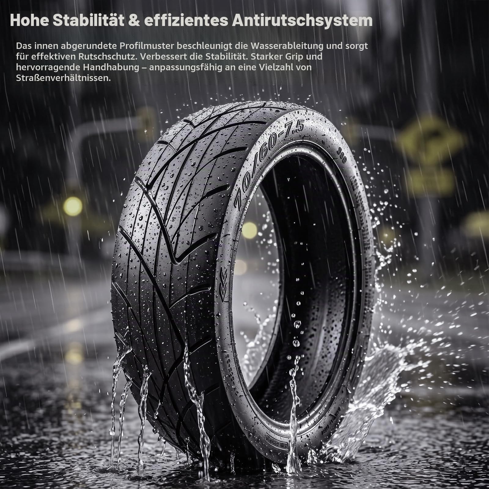 70/60-7.5 Reifen Tubeless für Segway Ninebot MAX G3 E Scooter Vakuumreifen