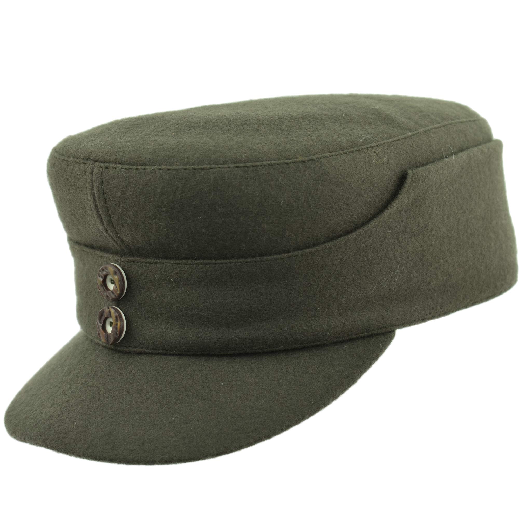 Berretto Uomo con Visiera | Tessuto Loden | Berretto da Sci | kepi Militare | con paraorecchie | Autunno Inverno