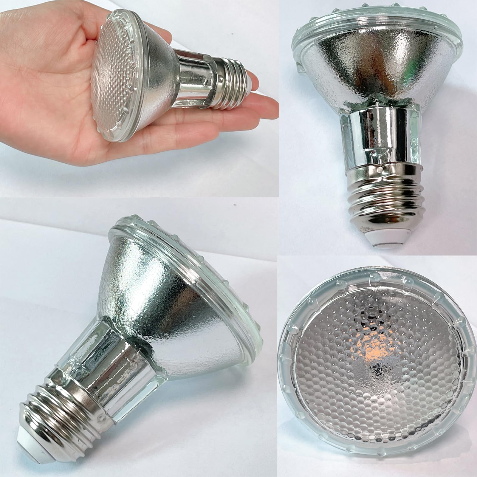 PAR20 LED-Dunstabzugshauben-Leuchtmittel, 60-W-Halogen-Leuchtmittel, E26-Sockel, dimmbar, 3000 K, Warmweiß, 595 lm, IP65 wasserdichtes Flutlicht (2 Stück)