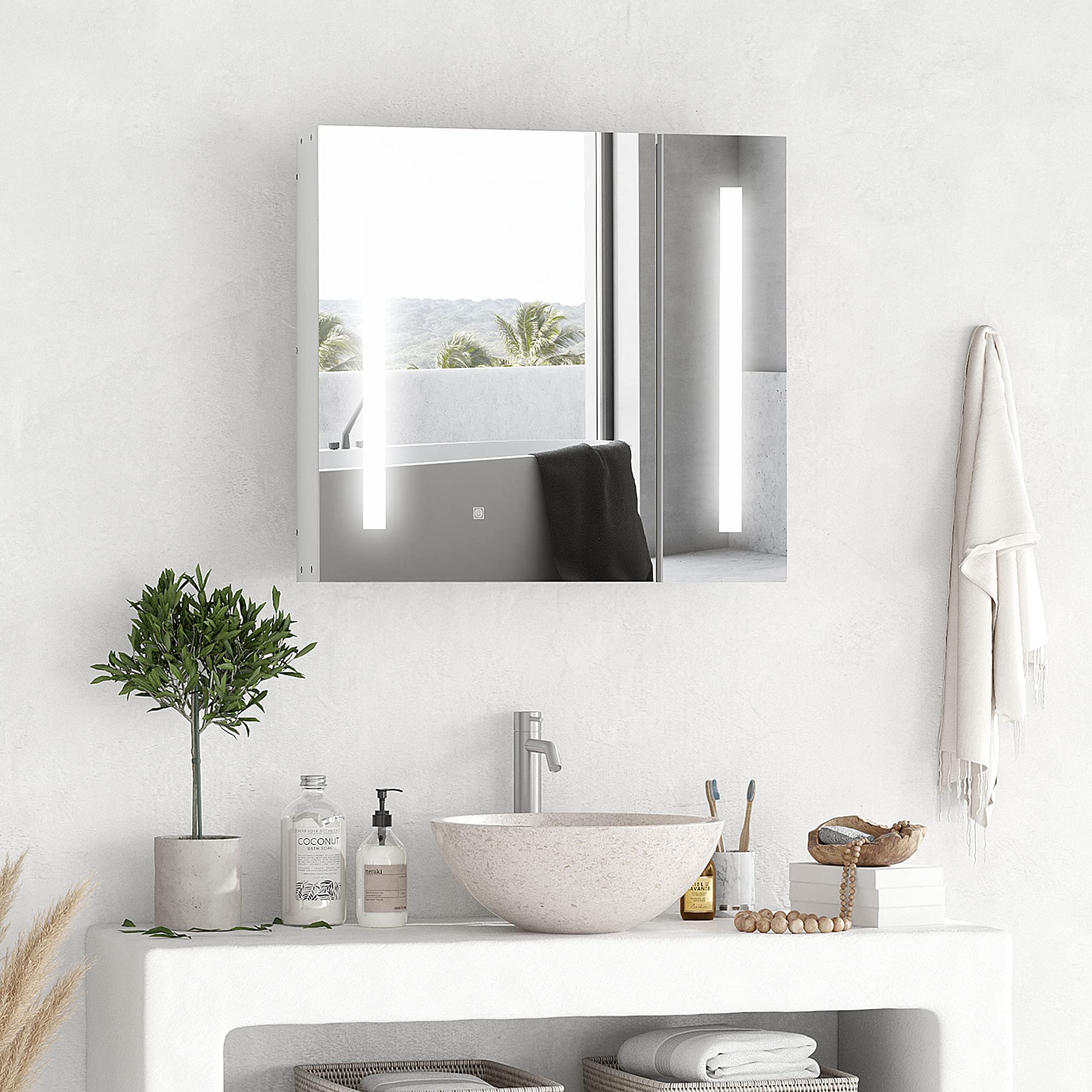 Kleankin Armoire Murale Miroir Lumineux LED Salle De Bain 2 Portes Avec 3 Niveaux 70 X 15 X 65 Cm Blanc~1mhgjkhh87001 Kleankin Armoire Murale Miroir Lumineux LED Salle De Bain 2 Portes Avec 3 Niveaux 70 X 15 X 65 Cm Blanc~1mhgjkhh87001