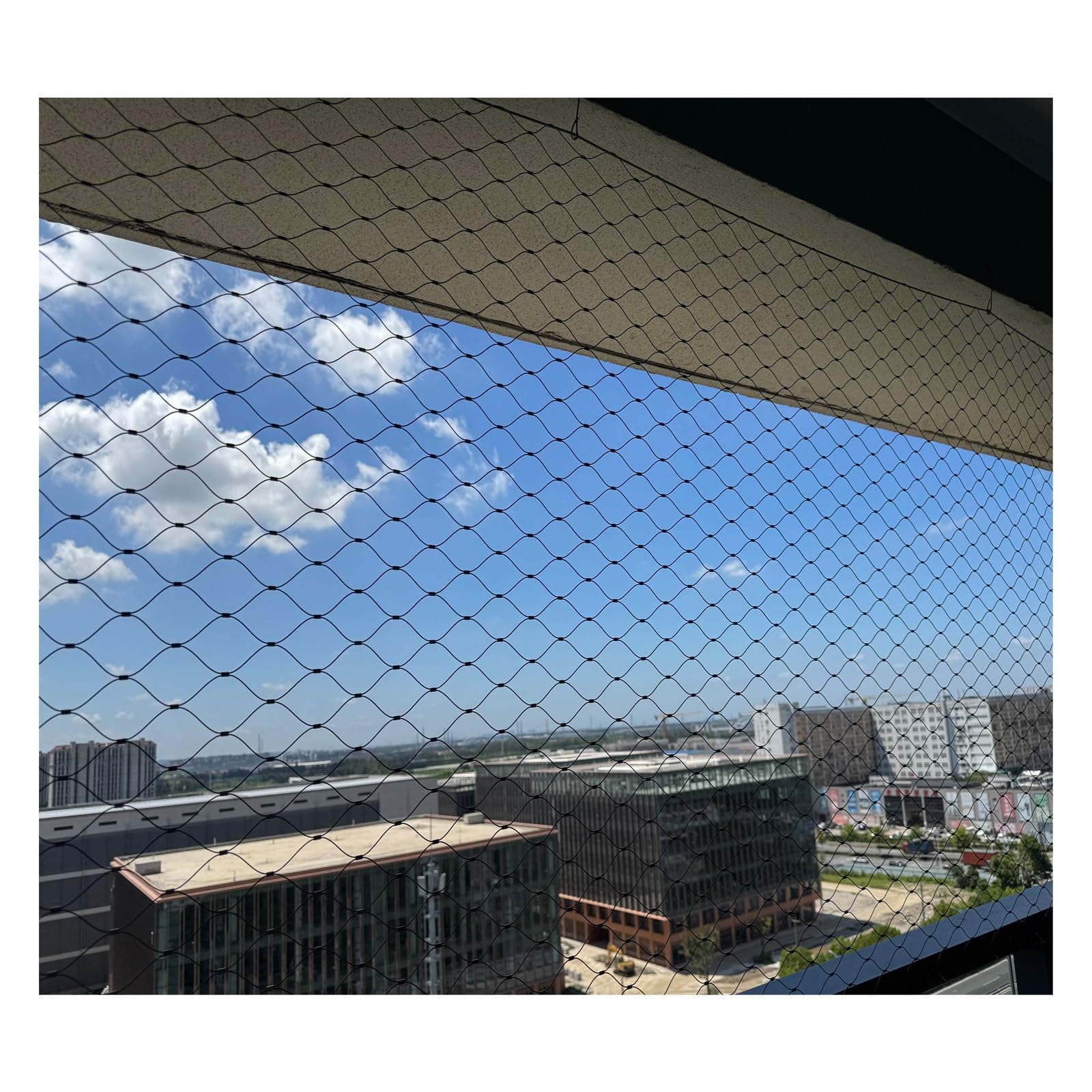 SDGBCXD stainless steel rope mesh, Metal Rope Net Roll，Tough, Flexible Use, Multifunctionality, Strong Load-Bearing Capacity(1 * 1.5m/3.2 * 4.9ft)