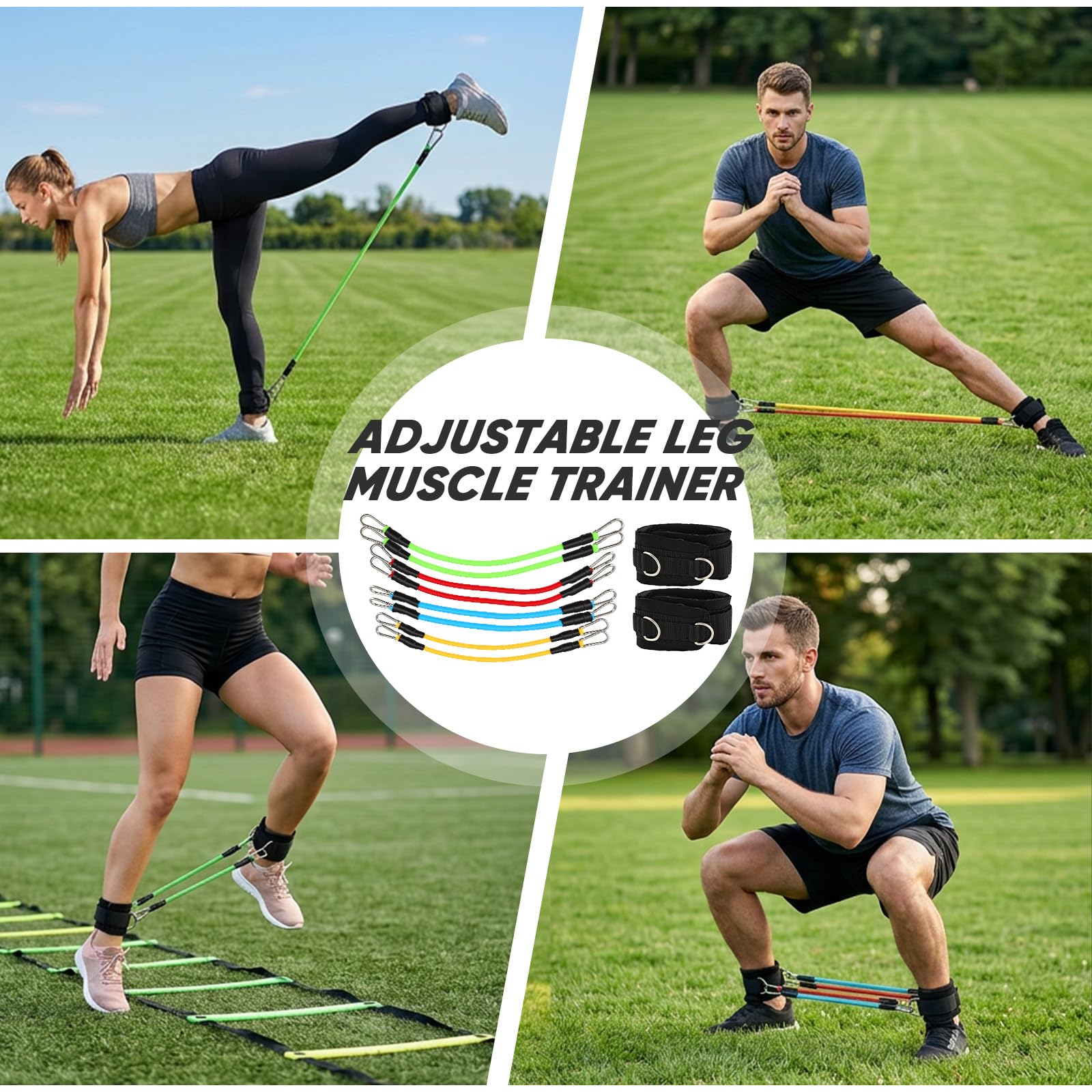Kit Entraînement Foot - Échelle Coordination 6m, 20 Plot, Haies Réglables, Corde à Sauter & Bandes Résistance | Set Complet Sac Transport | Accessoire Foot pour Ados & Adultes