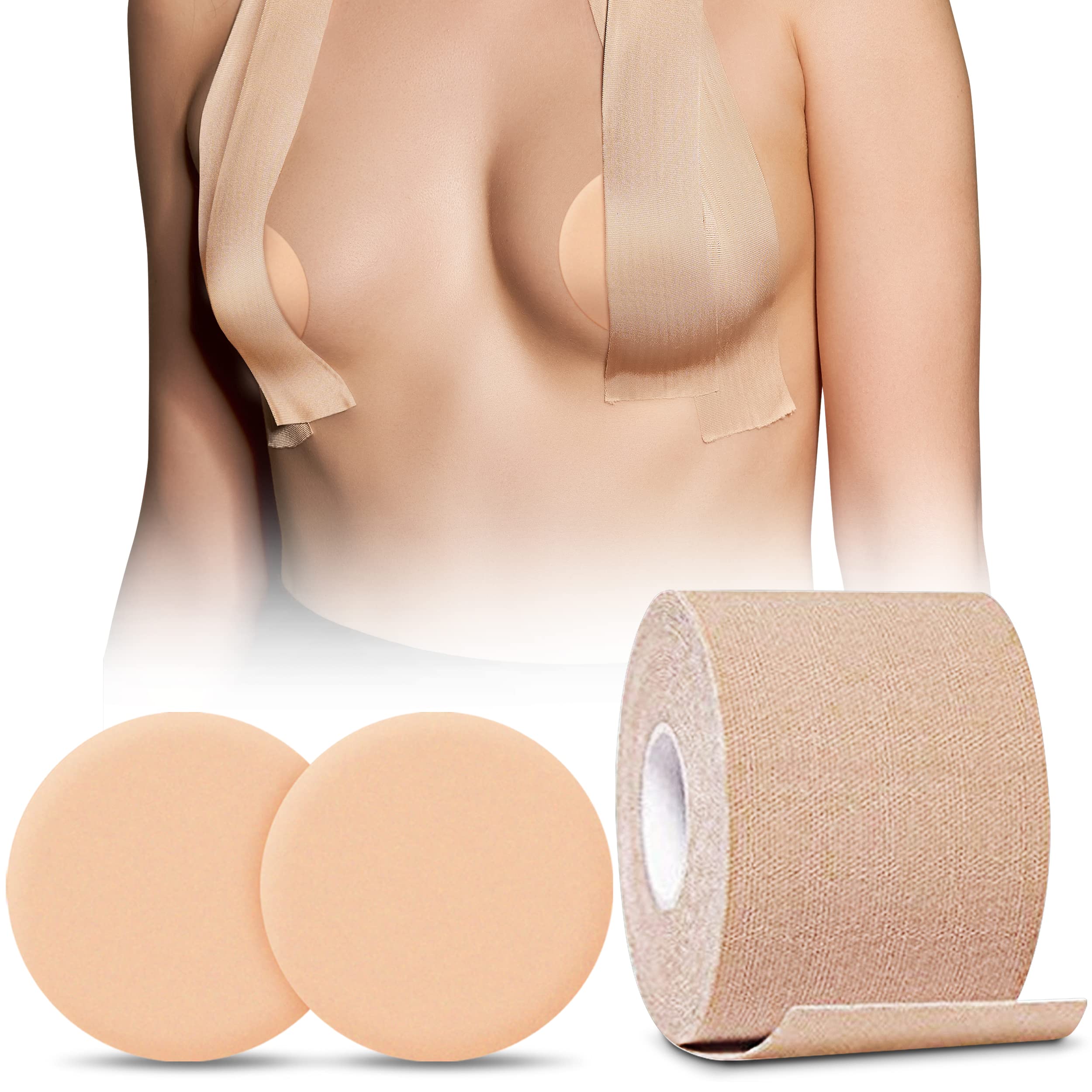 Body Tape, Breast Lift Tape, Fashion Hack Tape, Waterproof Adhesive Breast Lifting Wraps - Bust Lifters - Bob tape for breast-image-43