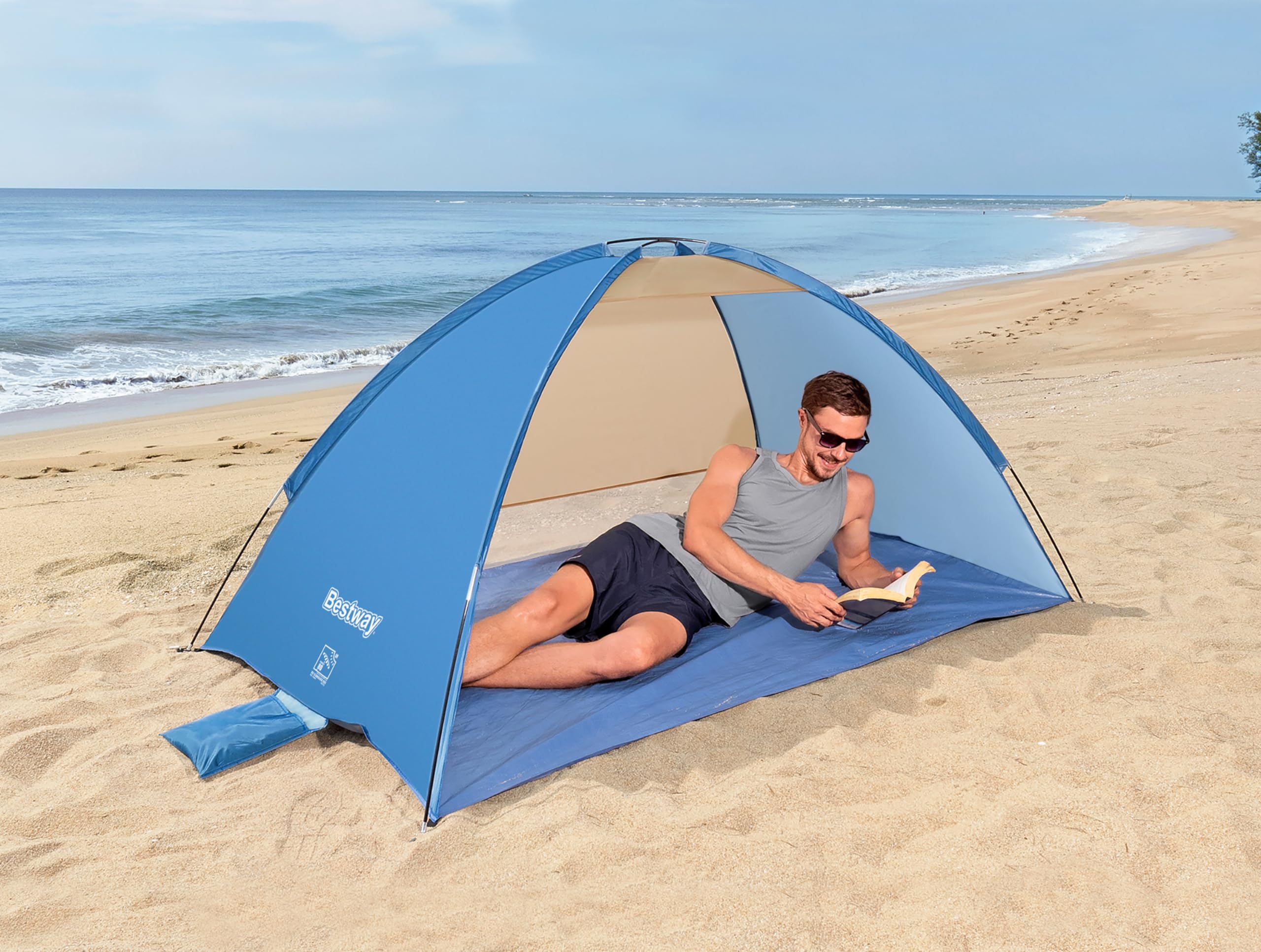 Bestway 68105-6 Tenda da spiaggia Beach Ground 2, per 2 persone