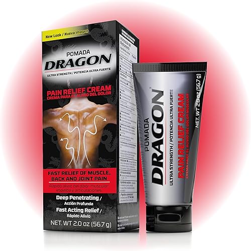 DRAGON Crema Máxima potencia que alivia el dolor muscular, de espalda y articulaciones, 2 Oz