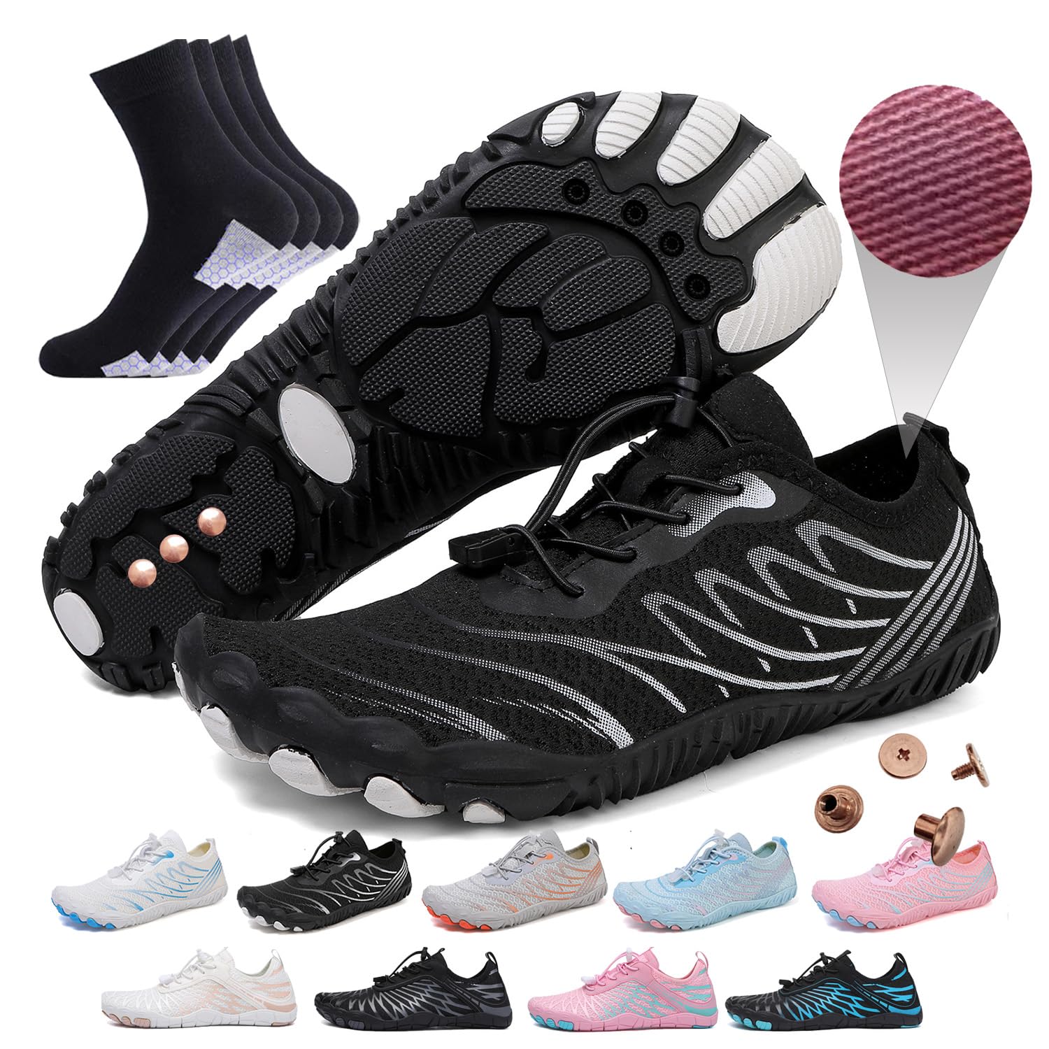 addbili Grounding Shoes Barefoot Shoes with Copper Infused Iinsoles & Conductive Socks, Grounded Footwear for Women Effectively Soft,Comfortable-picture-42