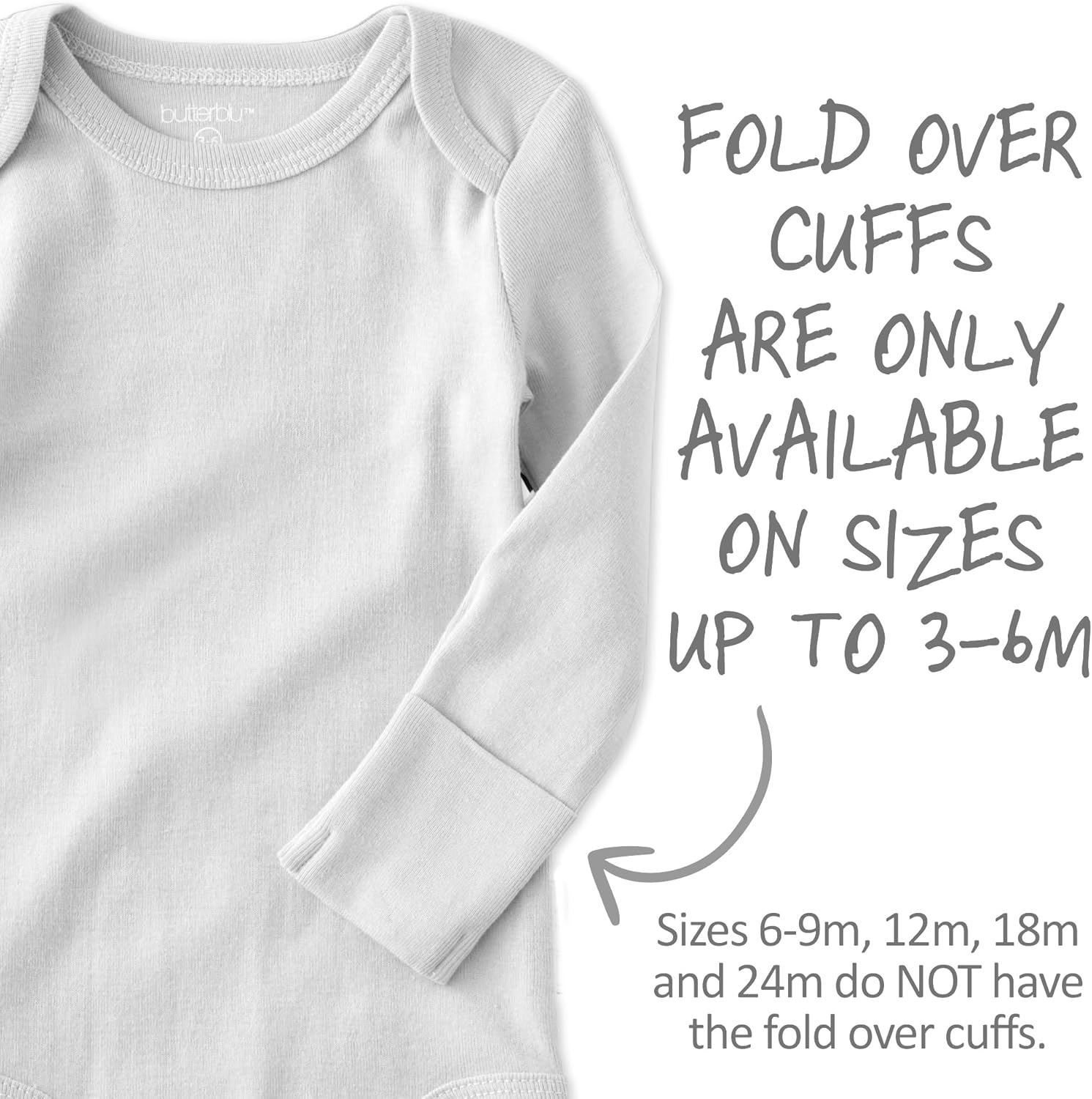 Ashley 5-Pack Long Sleeve Ruffle Shoulder Bodysuits 100% Organic for Baby Girls