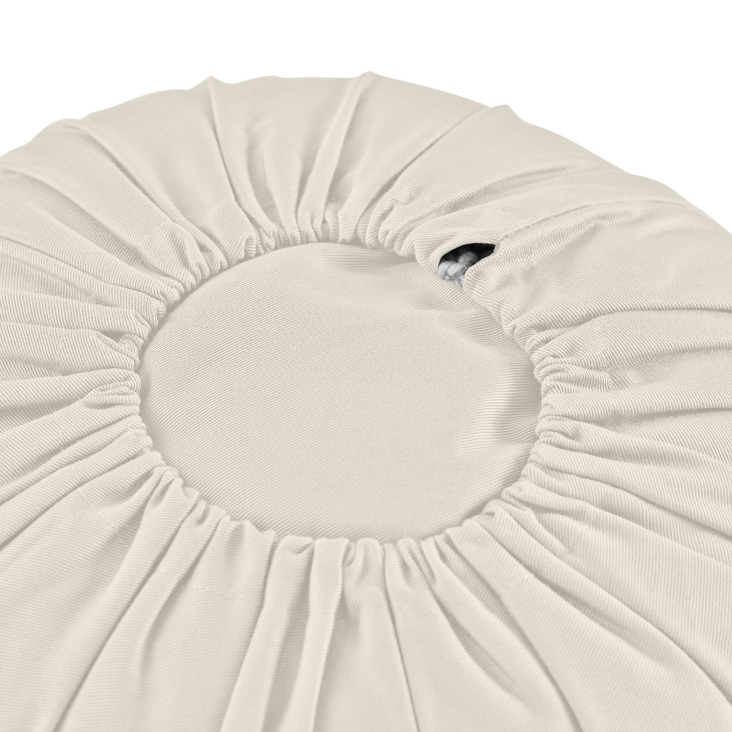 LOTUSCRAFTS Coussin de méditation, hauteur d'assise 15 cm, modèle Lotus rond, coussin de yoga, yoga bolster, housse en coton lavable, rembourrage d'épeautre, Certifié GOTS, logo brodé