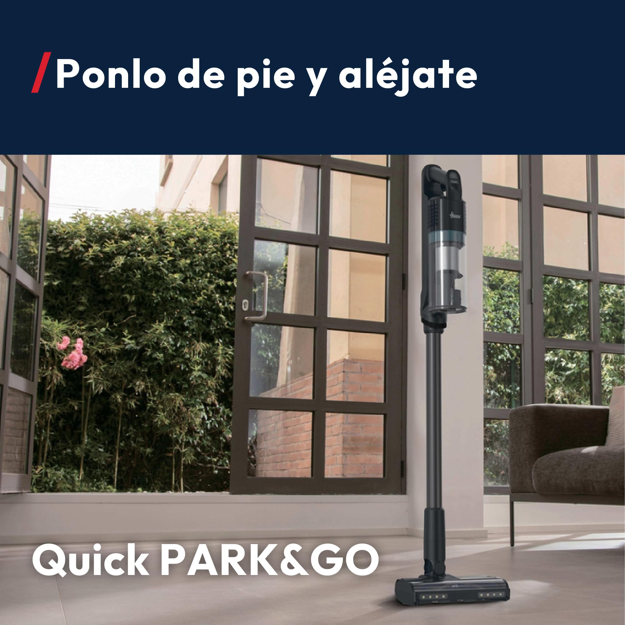 Hoover HF1 Core Pet Aspiradora Escoba Sin Cable | 50 Min de Autonomía | Cepillo Motorizado para Pelo de Mascotas en Sofás, 3 Modos, Cepillo Anti-Twist, Boquilla LED, QuickPark, 200W