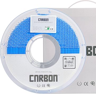 خيوط طابعة ثلاثية الأبعاد PLA+ معتمدة من الدرجة الغذائية - CARBON من Comfy Materials - آمنة للطعام ومتوافقة مع إدارة الغذاء والدواء الأمريكية، مقاس 1.75 مم، 1 كجم، دقة +/- 0.02 أزرق