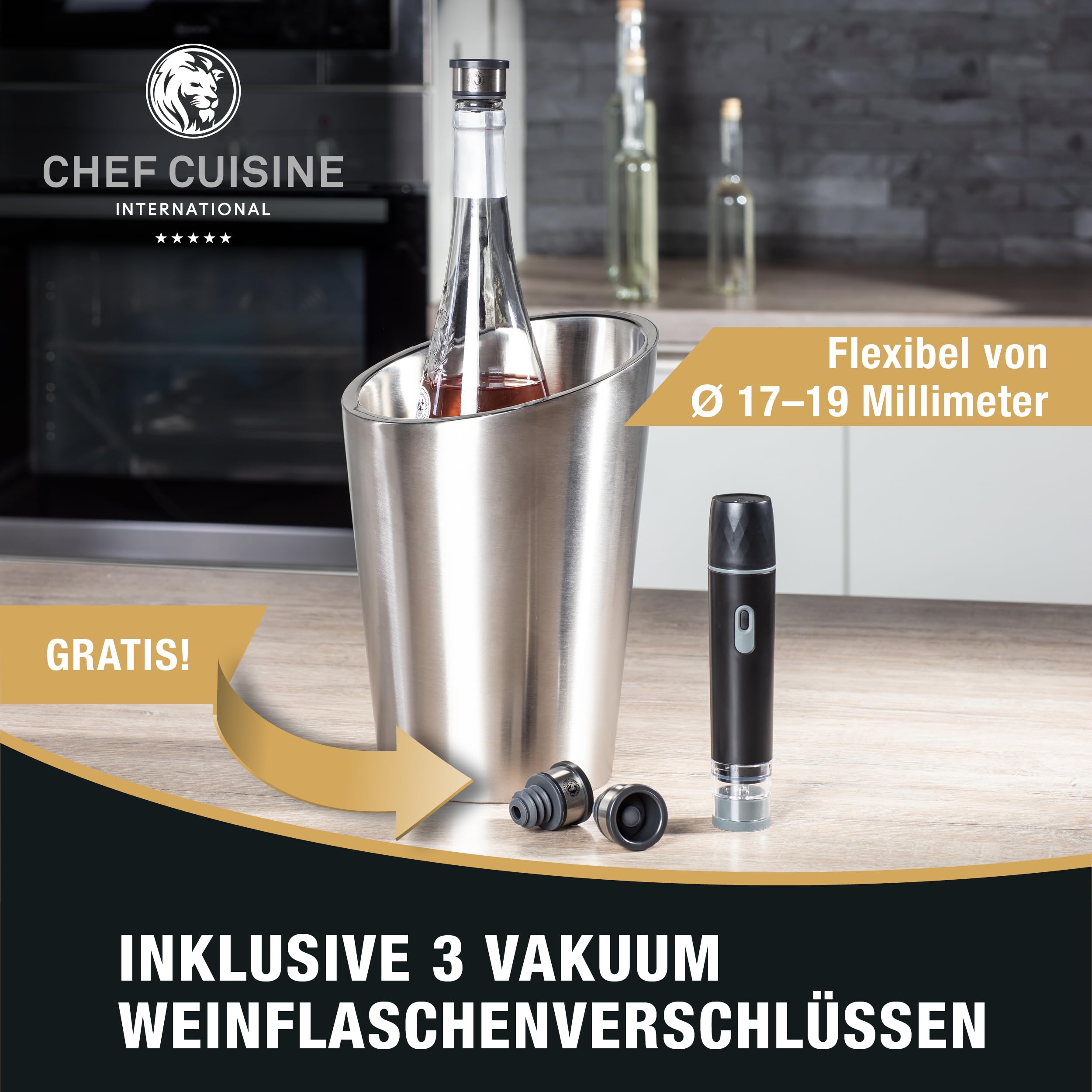 CHEF CUISINE Vakuum Starter-Set Basic, 12-tlg., Glas mit Deckel und Pumpe