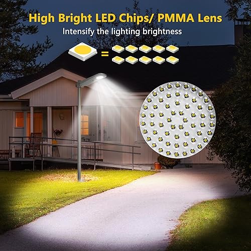 Miniatura 2 de Farolas solares impermeables para exteriores, iluminación de patio al aire libre del atardecer al amanecer con sensor de movimiento, control remoto,