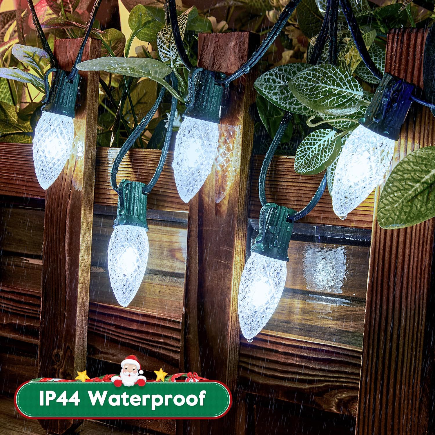 Brightown C9 LED Replacement Bulbs, 50 Pack C9 Christmas Light Bulbs Pure White, Shatterproof LED Bulbs for Christmas String Light, E17 Intermediate Base, Commercial Grade Dimmable Shatterproof Bulb