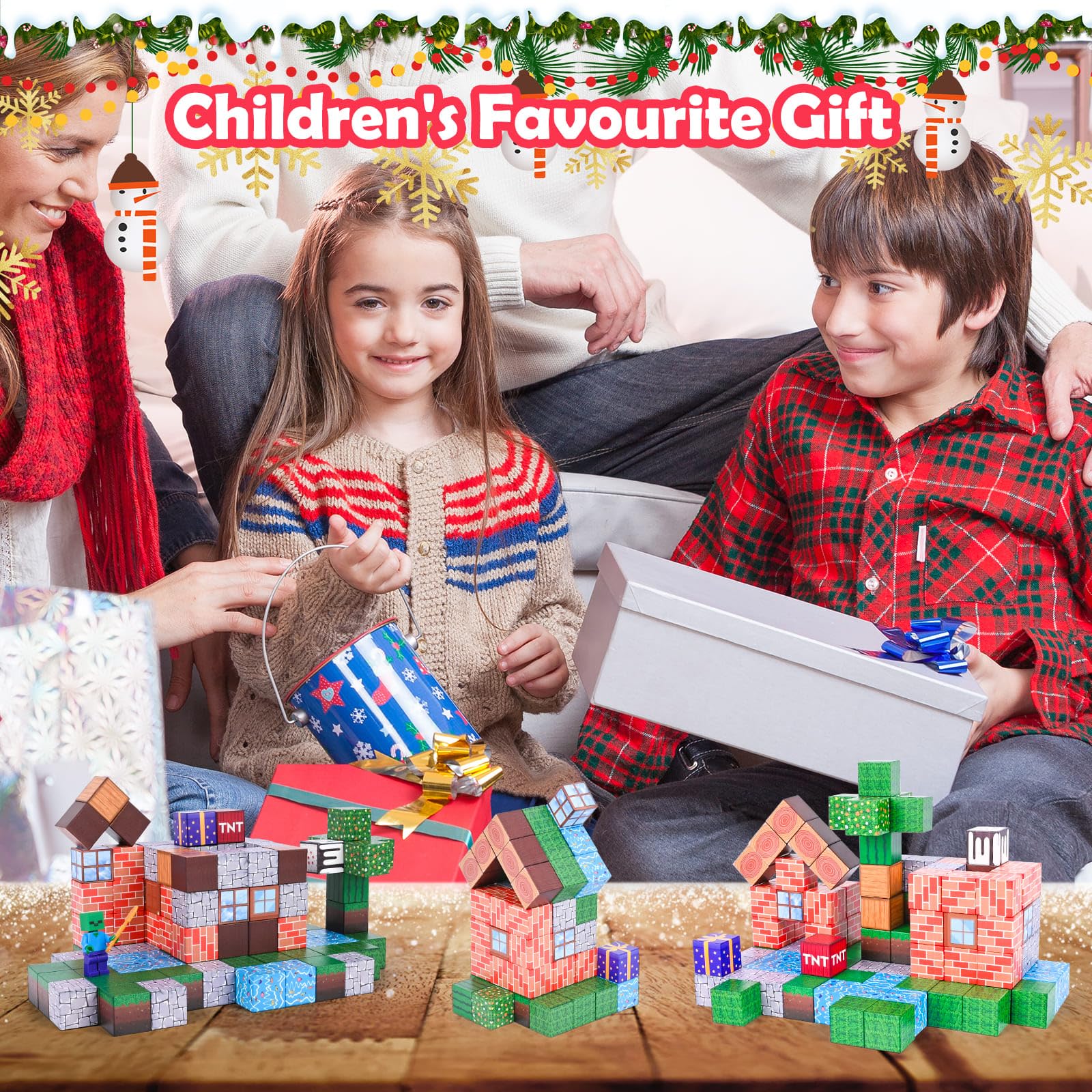 108 Blocchi Magnetici Da Costruzione Per Bambini 3+ Anni - Cubetti Magnetici 2cm In 14 Colori, Giocattolo Educativo Con Borsa Porta - Regalo Compleanno Natale Pasqua