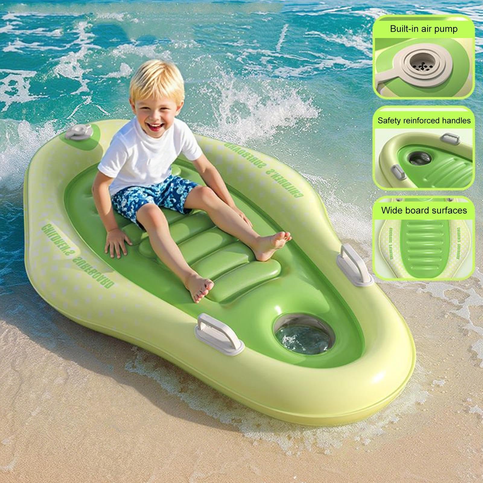 Planches De Bodyboard Gonflables Jouet de bain ergonomique | Planche De Surf Gonflable Avec Poignées pour Garçons Filles Plage Jardin Extérieur Bronzage Parc Lac Été Arrière-cour Sol