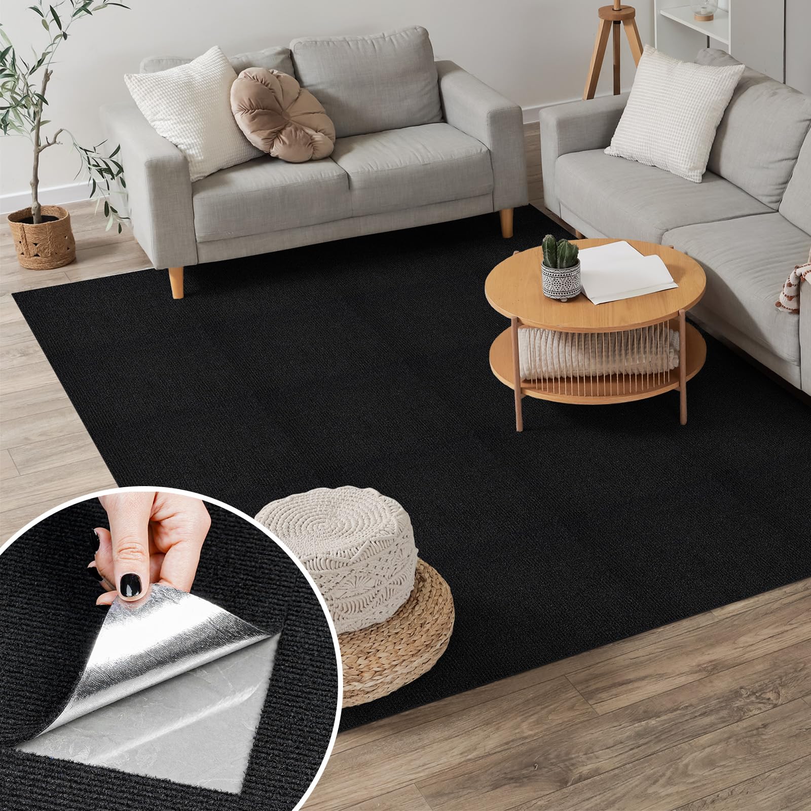 CUCOS Moqueta para Suelo Autoadhesiva – Baldosas de Moqueta de 50 x 50 cm, Alfombra Suave y Acolchada para Dormitorio, Oficina o Pasillo, 20 Baldosas por Caja