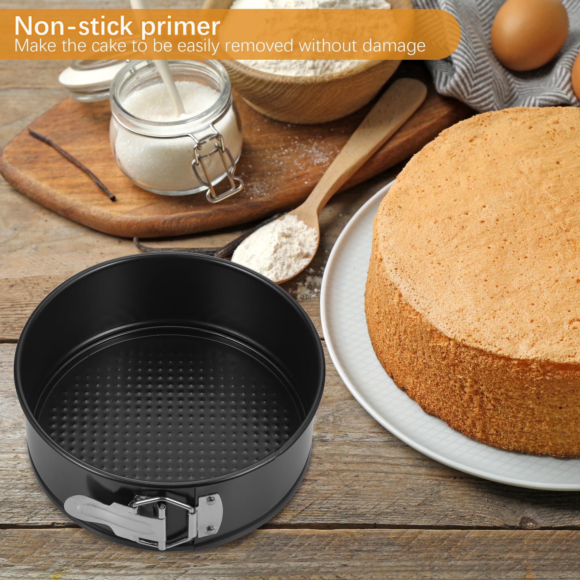 Zocipro 7 ronde cakevormen voor bakken, 18cm anti-aanbak springvorm bakvorm met uitneembare bodem, kleine cheesecake vormen pannen voor taart cheesecake pizza's quiches Zocipro 7 ronde cakevormen voor bakken, 18cm anti-aanbak springvorm bakvorm met uitneembare bodem, kleine cheesecake vormen pannen voor taart cheesecake pizza's quiches