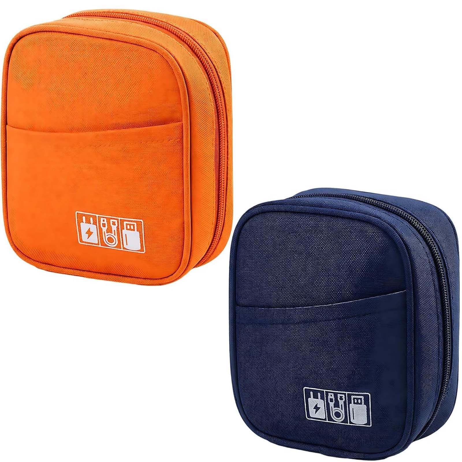 Tech Pouch, Charger Organizer for Daily Use, Compact Cable Storage Solution, Durable Two-Piece Set for Electronic Accessories, Portable Tech Organizer with Multiple Compartments-image-38