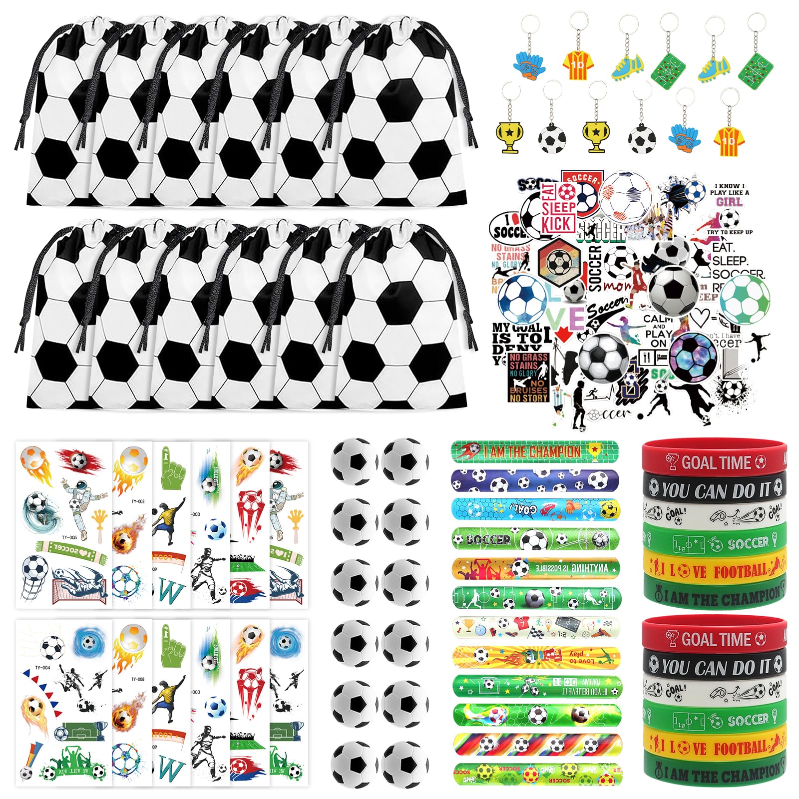 View 1 of ***MISSING PIECES*** LaJasya 122 Pcs Soccer Party Favor Set