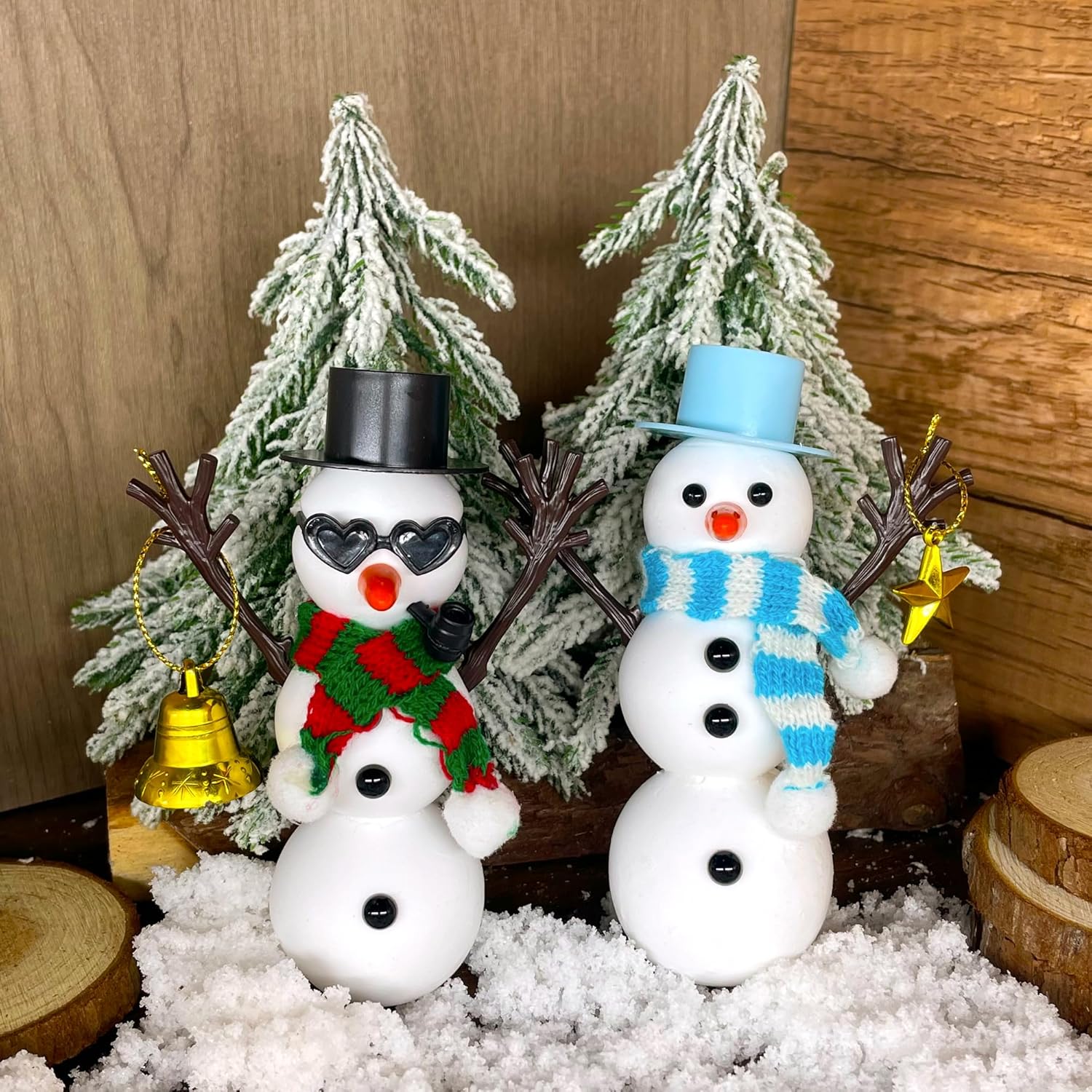 PasTard 12 Pack Build A Snowman Kit Large Quantity Ultralight Clay Big Snowman Family Activities for Kids and Adults Crafts DIY Kit Snow Man Craft Kits for Girls Boys Gift