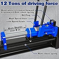 Vista 3 de BILT HARD Log Splitter Manual 12 Ton, Hydraulic Wood Splitter, Horizontal Full Beam Steel Firewood Splitting Machine