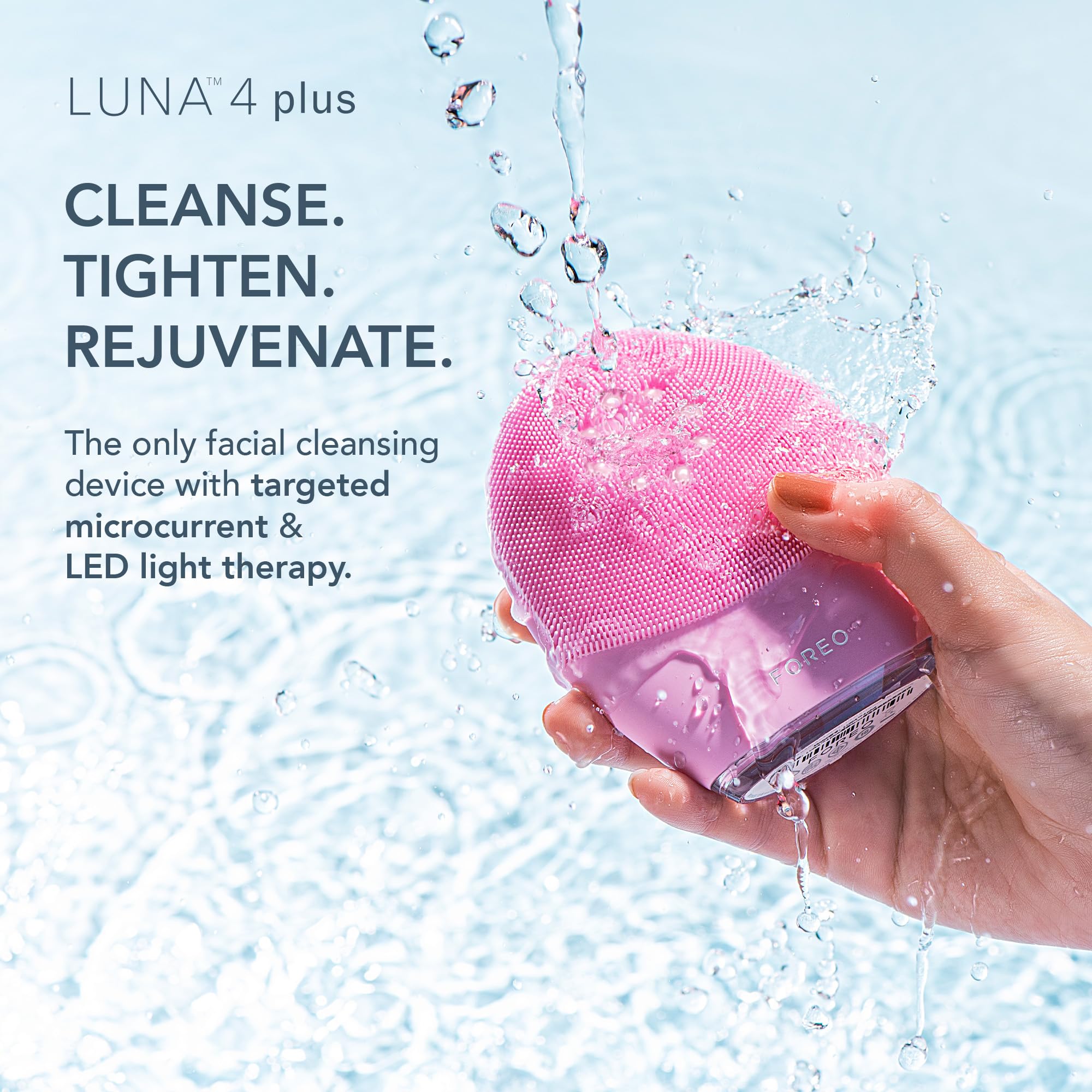 FOREO Fresh & Lifted Bundle - Luna 4 Plus Normal Facial Cleansing Brush + Supercharged SERUM 2.0, 1 oz - Near Infrared Light Treatment - Face Cleansing Massage Brush - Microcurrent Facial Device