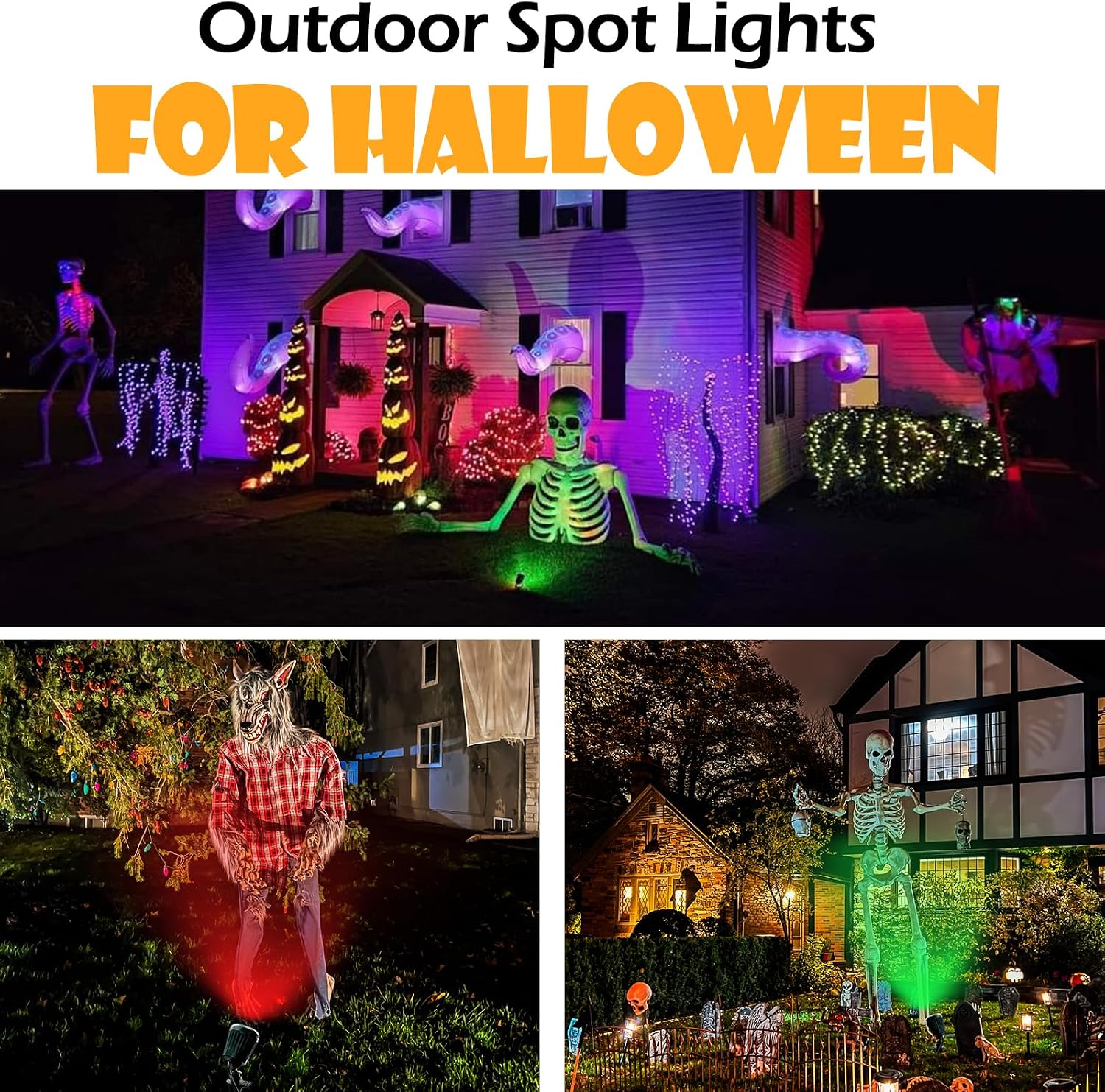 Halloween Spotlight Outdoor,5W Landscape Lighting with Timing Function image 2