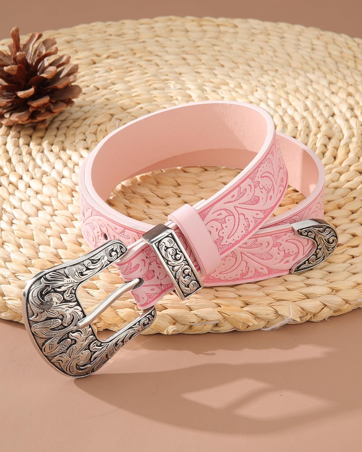 AWAYTR Kids Western Belt for Girls - Vintage Cowgirl Leather Belt for Jeans Dresses - Image 7