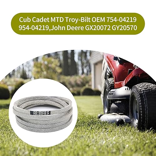 Miniatura 6 de Honoyam 754-04219 954-04219 Correa de cubierta de cortacésped de 46 pulgadas de repuesto 12 pulgadas x 103 pulgadas para Cub Cadet MTD Troy-Bilt