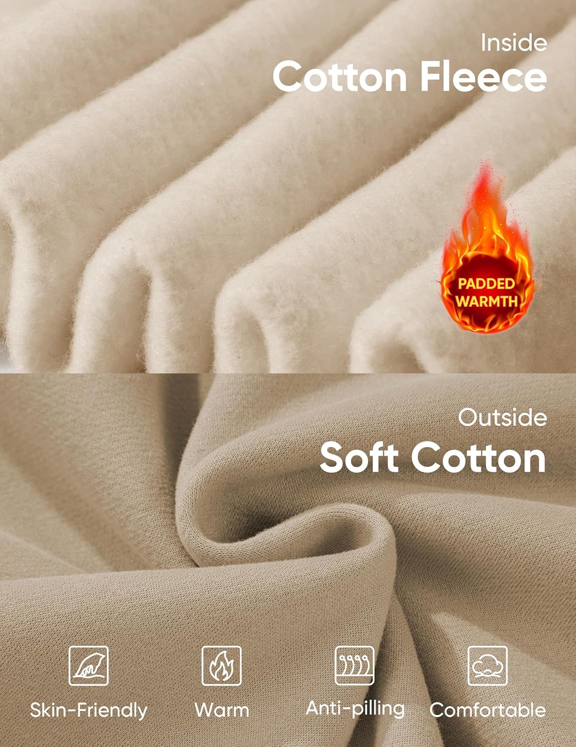 JMIERR Mens Casual Hooded Collar Fleece Hoodies Pullover Sweatshirts Warm Long Sleeve Shirts - Image 6