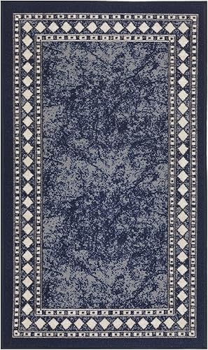 Miniatura 128 de Antep Rugs Alfombras modernas con bordes de 2 x 7 pies antideslizantes (antideslizante) de perfil bajo con parte trasera de goma para interiores