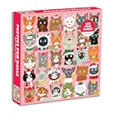 Festive Furballs Puzzle, 500 Pieces, 20” x 20” – Cat Jigsaw Puzzle Featuring a Festive Holiday Illustration by Liza Lewis – Thick, Sturdy Pieces, Challenging Family Activity, Great Gift Idea