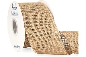 3 Inch Wired Natural Jute Burlap Ribbon for Crafts