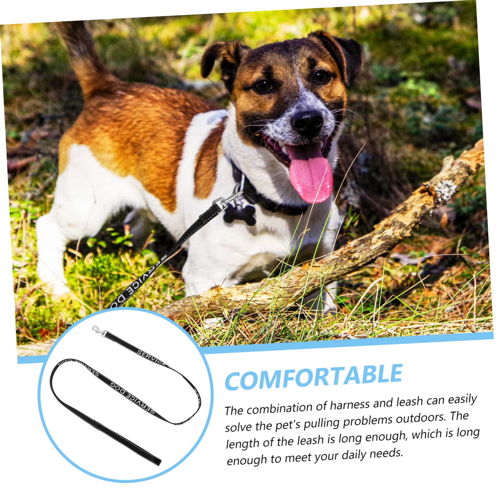 SUPVOX 5 Pz guinzaglio per cani di servizio Guinzaglio per cuccioli Forniture per animali domestici cane guinzaglio portatile per animali domestici accessorio per cani nylon Black