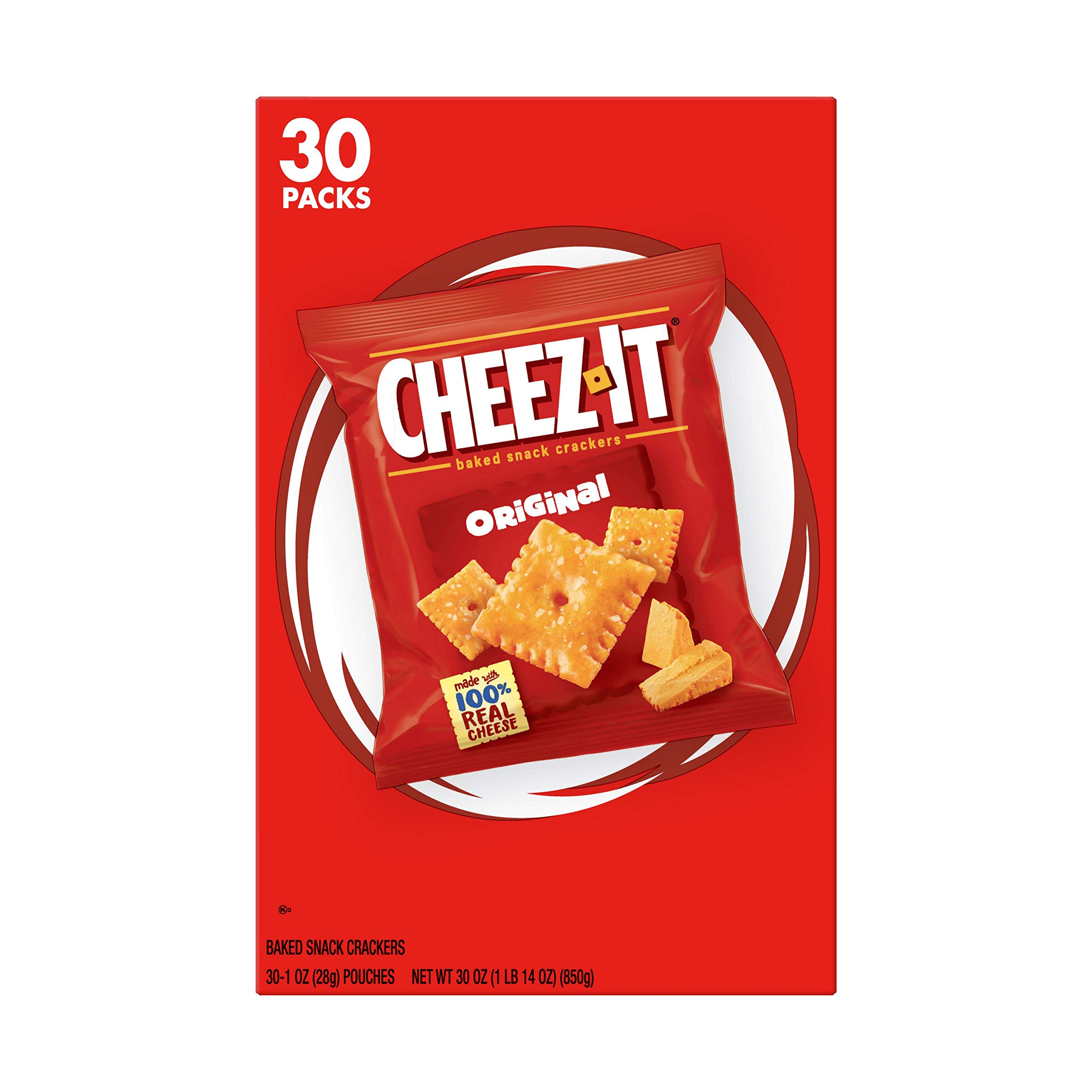 CheezIt Cheese Crackers, Baked Snack Crackers, Office and Kids Snacks