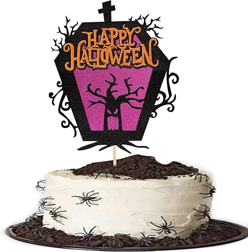 Miniatura 10 de 24 piezas de adornos para cupcakes de Halloween, cuchillo de sangre de terror con purpurina para cupcakes Have a Killer Birthday Cake Decor for