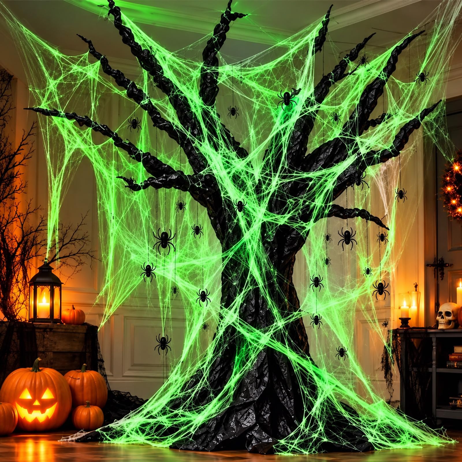 Tableau d'affichage 3D pour Halloween - Décoration phosphorescente en toile