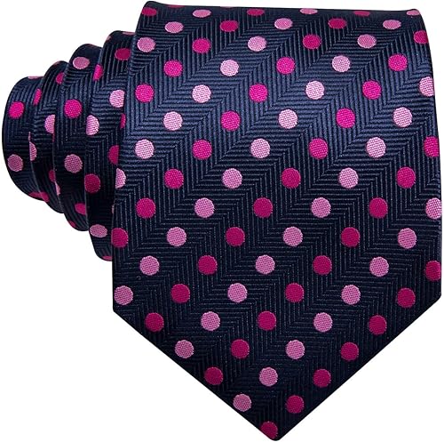 Miniatura 5 de BarryWang Juego de corbata para hombre diseño de lunares bufandas corbatas a la moda para bodas y negocios