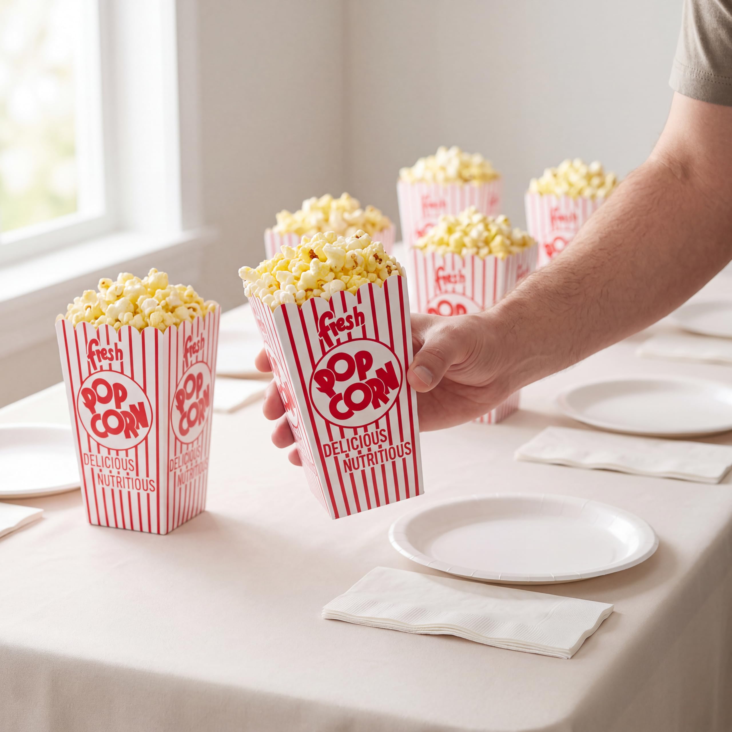Amazon.com: Snappy 44-E Red and White Open Top Popcorn Boxes, 0.8