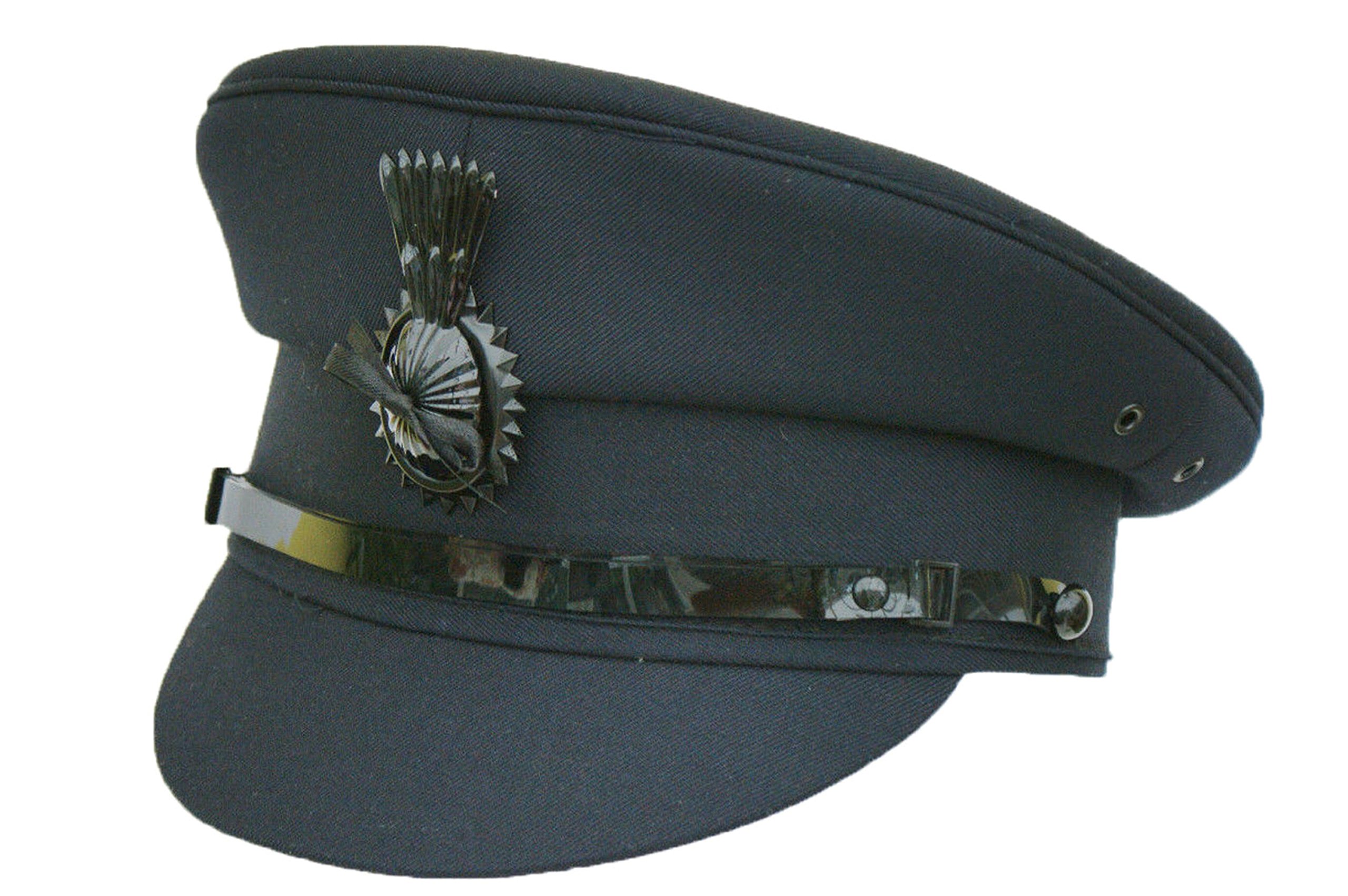 NAVY Chauffeurs Driver Cap With Cockade,Men's Formal Traditional Satin  Lined HAT