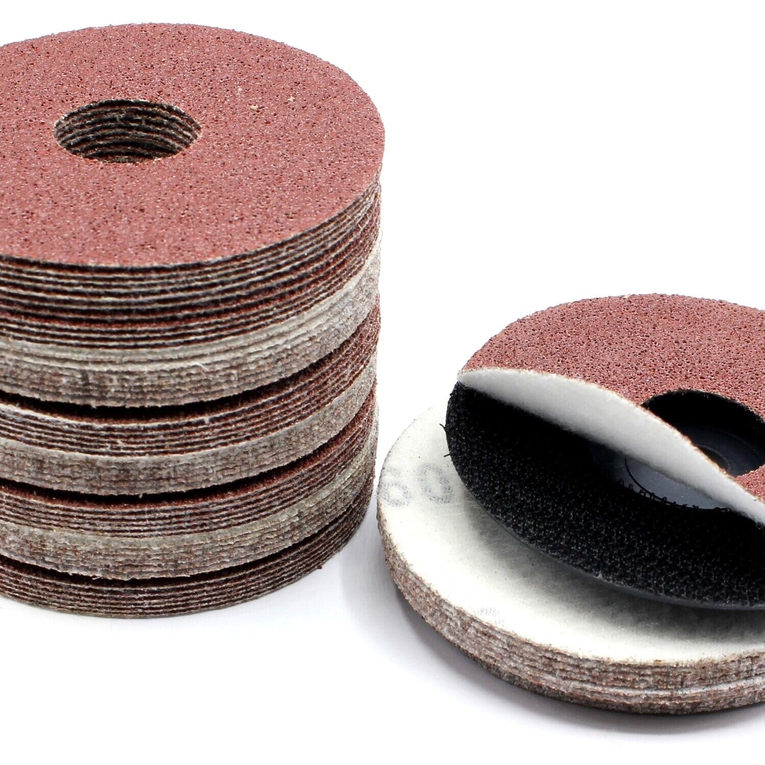 Set 4x Schleifvlies 76mm + Schleifteller - Für Winkelschleifer Metall Edelstahl