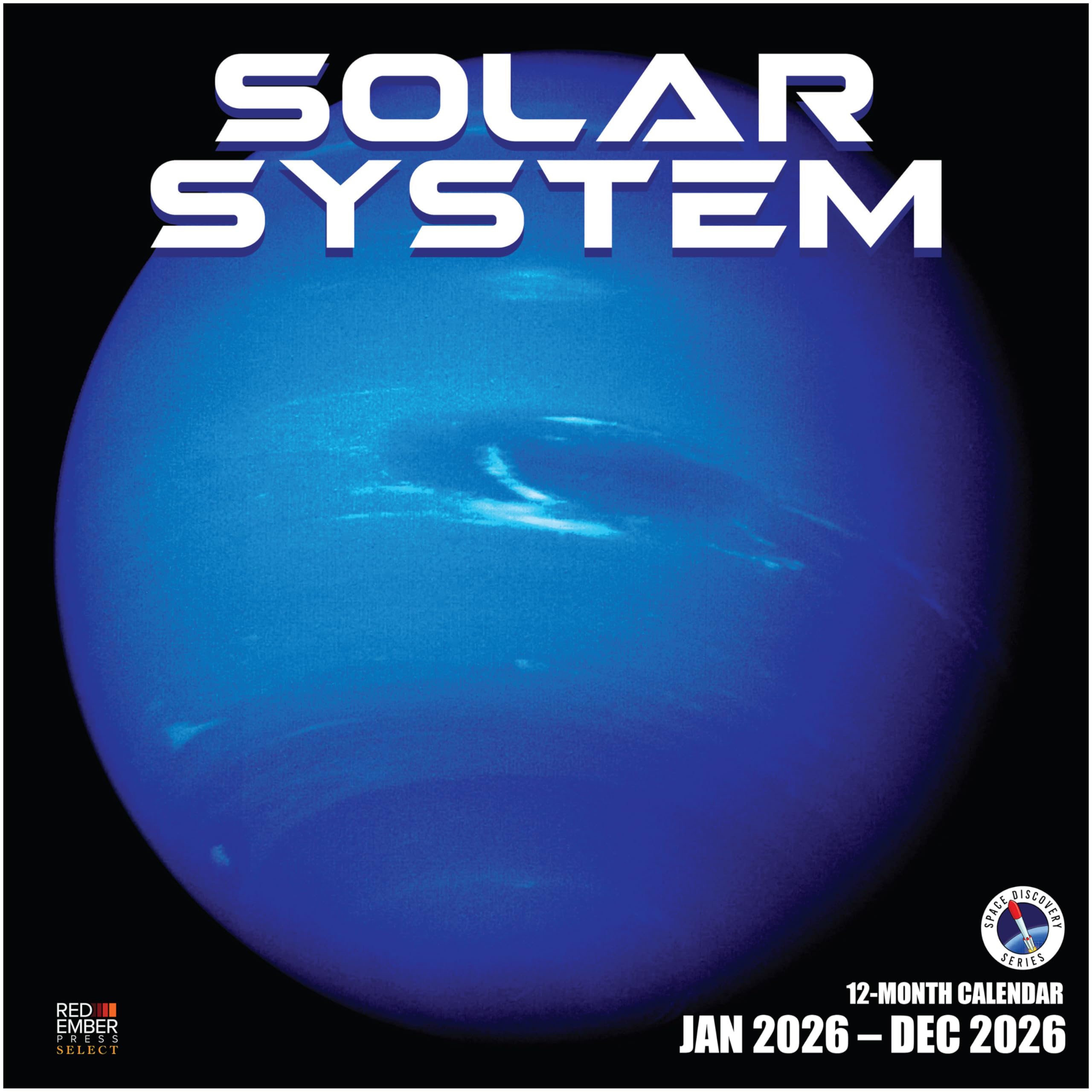 RED EMBER Select - Solar System 2026 Wall Calendar 12 Month | 12" x 24" Open | Thick &amp; Sturdy Paper | Giftable| Space Planets Calendar 2026