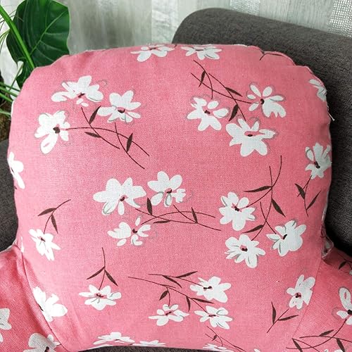 Miniatura 4 de XSlive Almohada de lectura estampada bohemia con brazos de apoyo, almohada suave para descansar en la cama, cojín de apoyo para la espalda