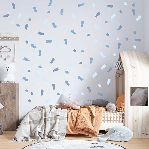 Calcomanía de pared con patrón de terrazo, diseño geométrico, abstracto, moderno, calcomanías de pared de piedra geométrica abstracta para