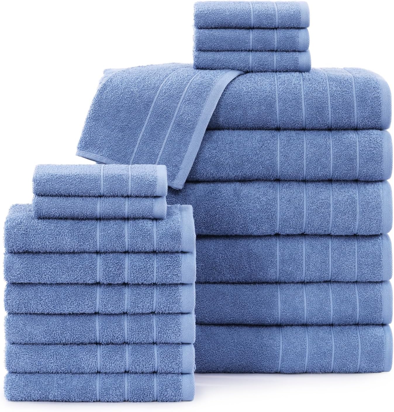 Amazon.com: Casa Platino 100% Cotton Luxury Bath Towel Set - 18 Pieces ...