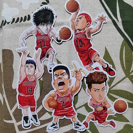 Amazon Co Jp 5枚セットスラムダンク Slam Dunk ステッカー シール 湘北 桜木 花道 流川 楓 赤木 武憲 三井 寿 宮城 リョータ 文房具 オフィス用品