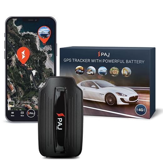 PAJ GPS Power Finder – Real-Time GPS Tracker with 90-Day Battery Life - Magnetic Mount for Cars, Trucks, Boats & Equipment, Location, Route & Speed Monitoring via 4G Network – Subscription Required