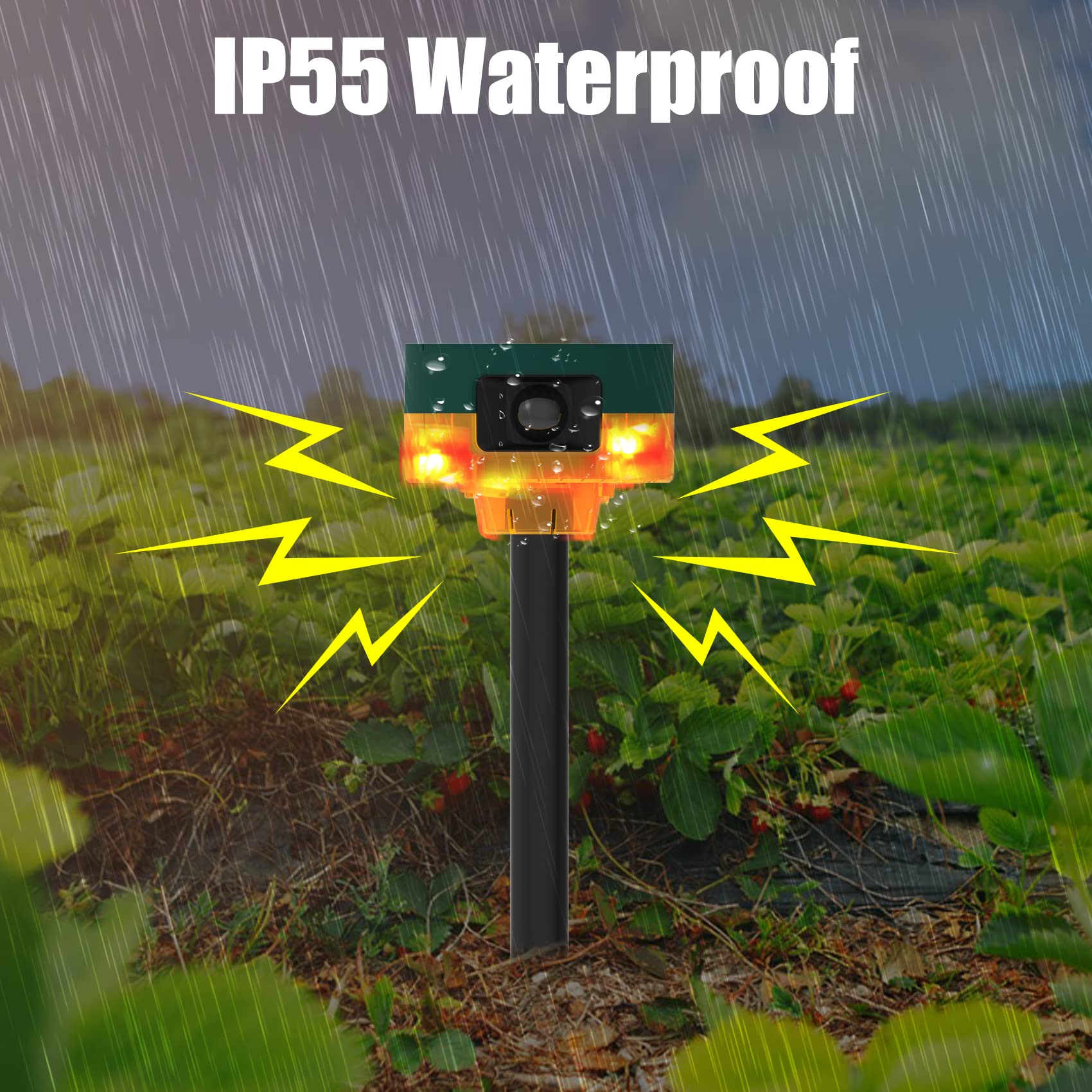 Motion Activated Deer Deterrent ChunHee Solar Outdoor Motion Sensor ...